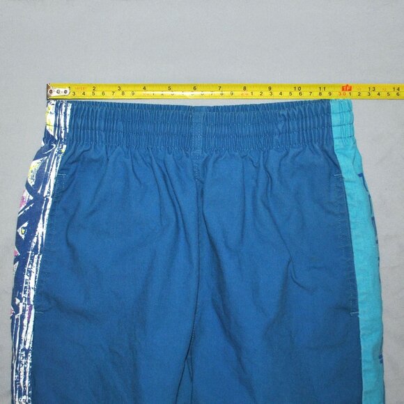Vintage Ocean Pacific Shorts Boys Size Large Retro Surf Blue & Geometric Shorts - Picture 9 of 11